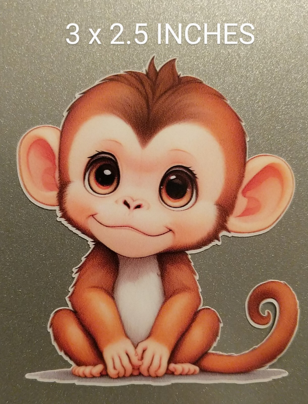 3″ Monkey Decal Vinyl Sticker Cute Baby Zoo Animals Laptop Car Print Wildlife
