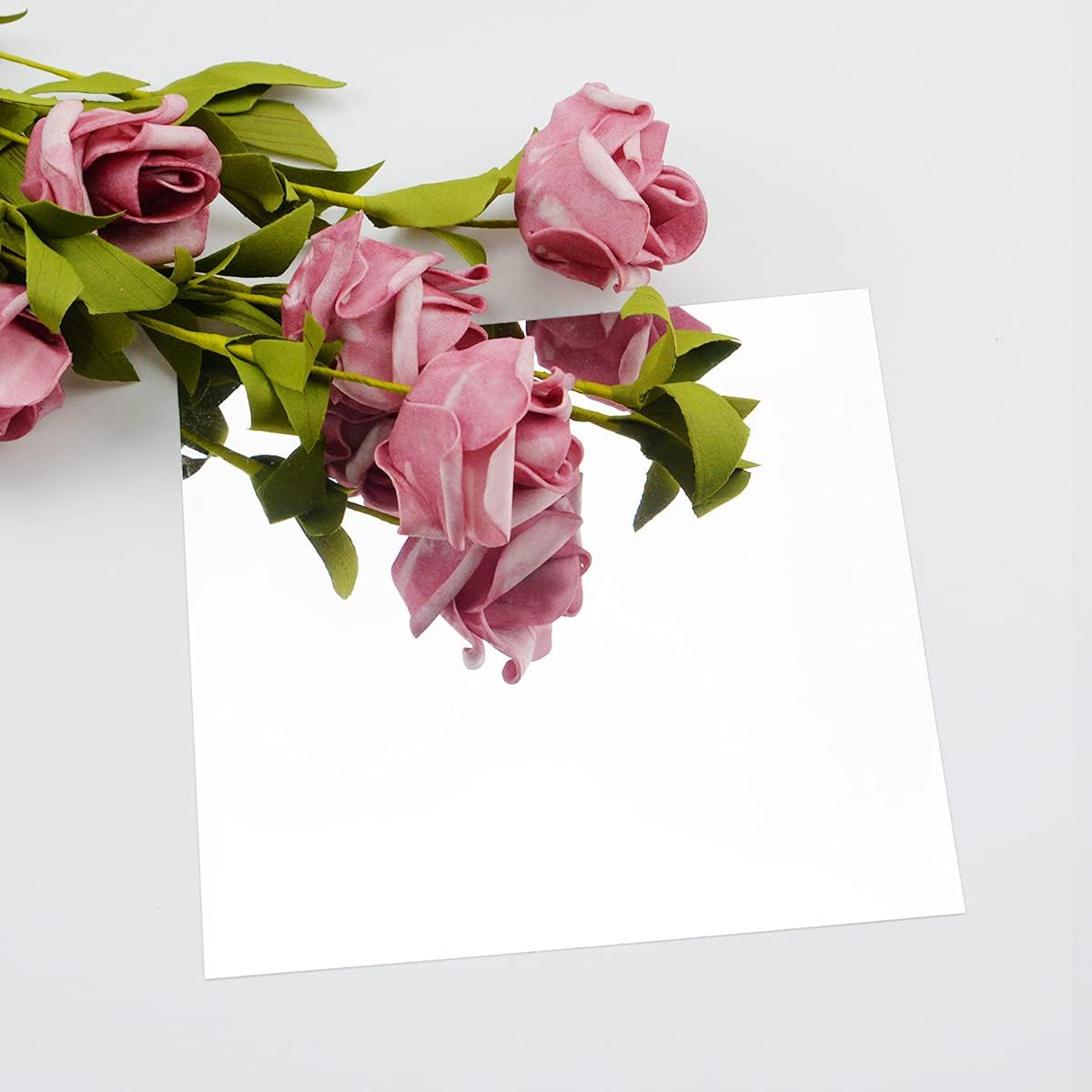 Flexible Mirror Sheet Self Adhesive Non Glass Stickers Home Wall Decor 8×10 Inch
