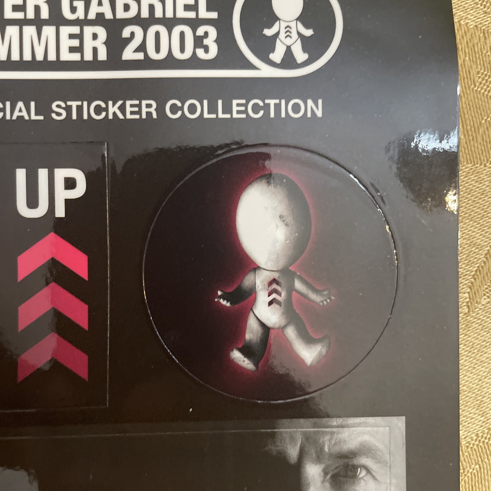 New Peter Gabriel Summer 2003 Sticker Sheet Original Promo 6×4.5 RARE