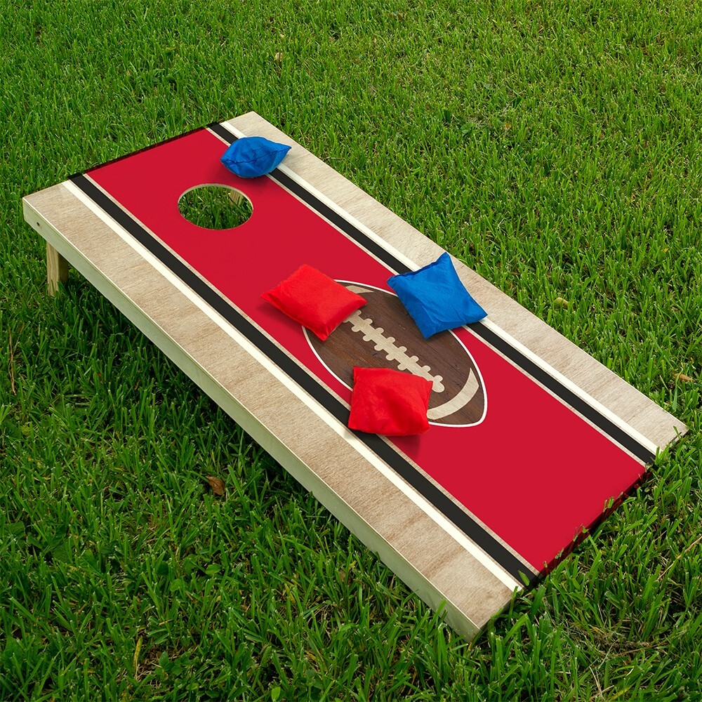Red and Black Athens, Georgia Football Tailgating Cornhole Wrap Stickers