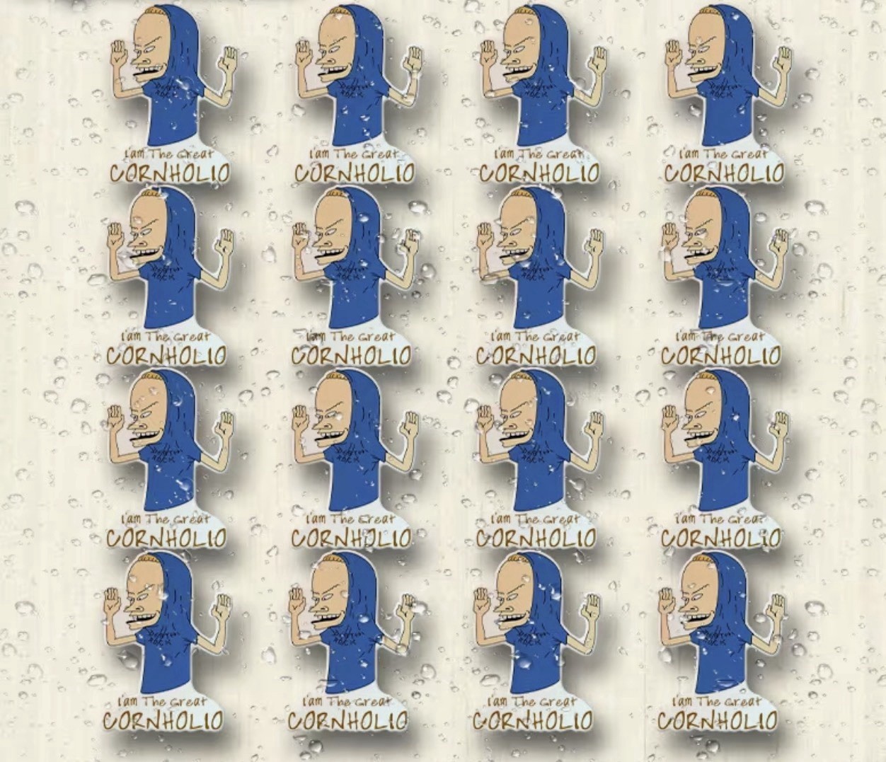 4 PACK BEAVIS BUTTHEAD I AM THE GREAT CORNHOLIO 2” VINYL DECAL DIECUT STICKER