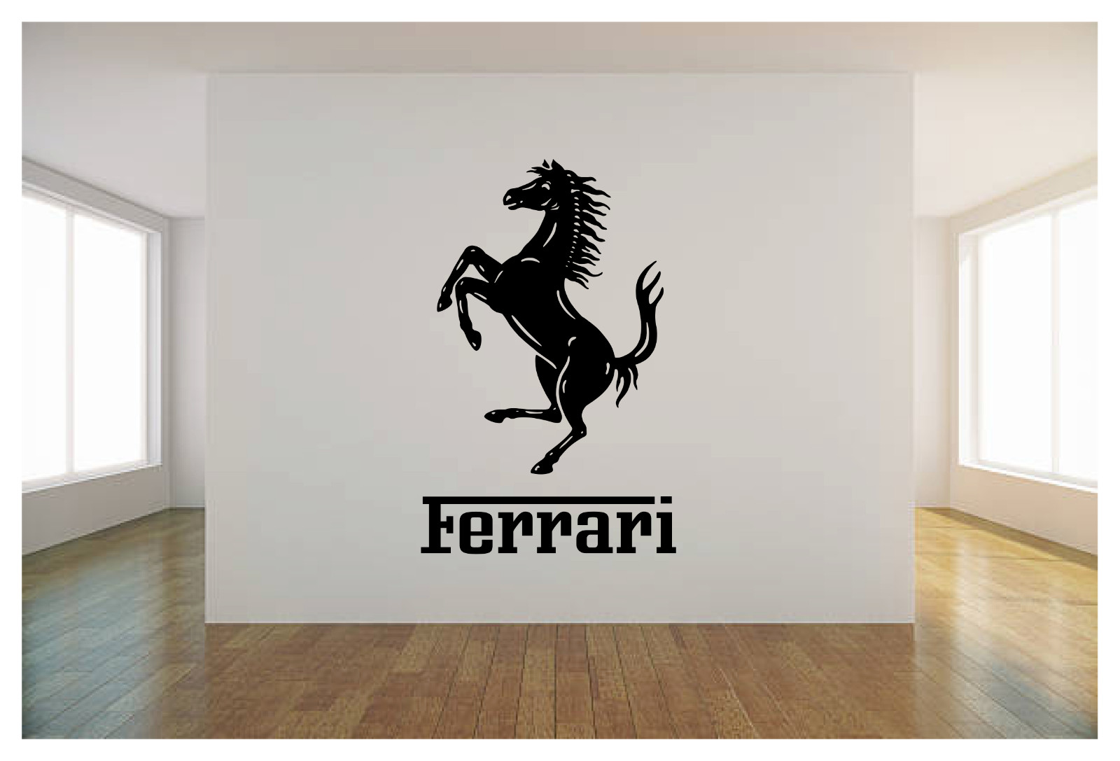 FERRARI LOGO SYMBOL Wall Decal Mural Art Sticker 22″X34″ GARAGE SHOP BEDROOM