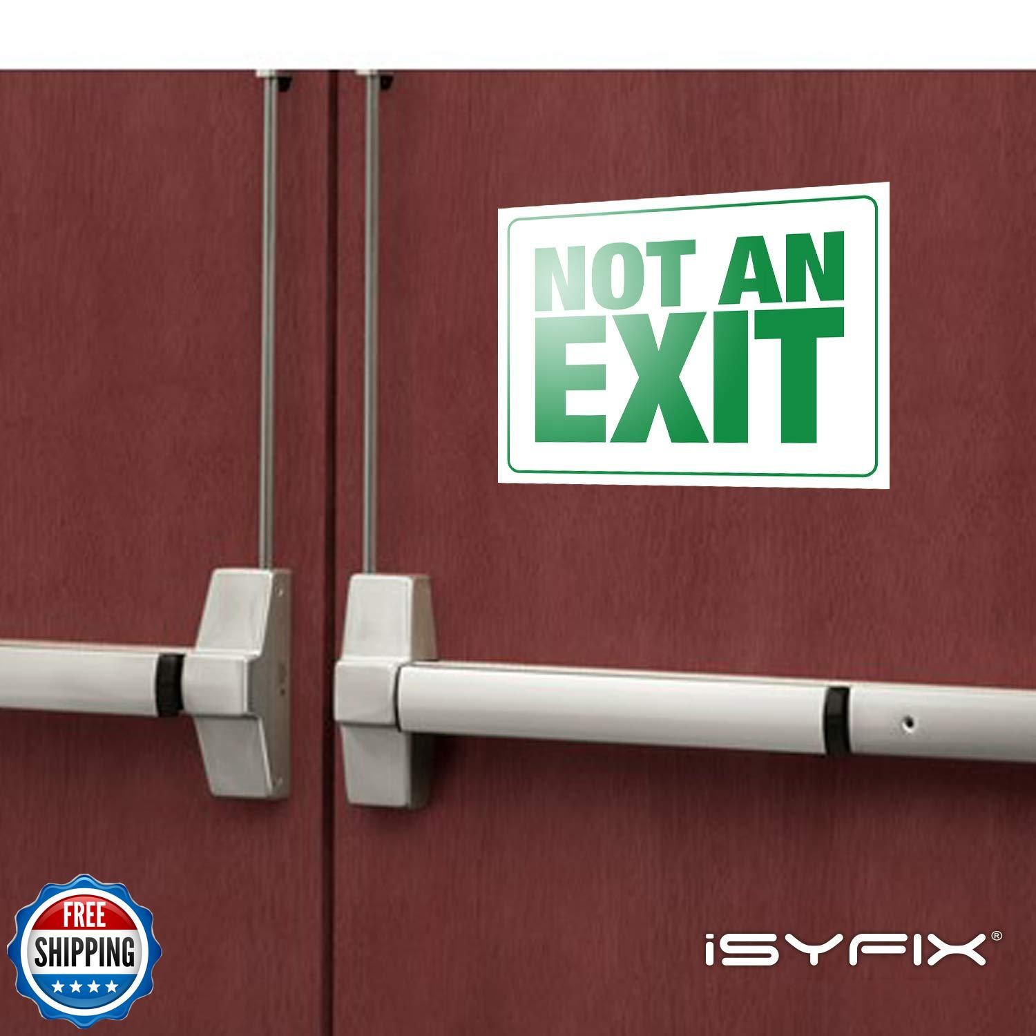 iSYFIX Not an Exit Stickers – 2 Pack 10×7 Inch – Premium Self-Adhesive Vinyl,