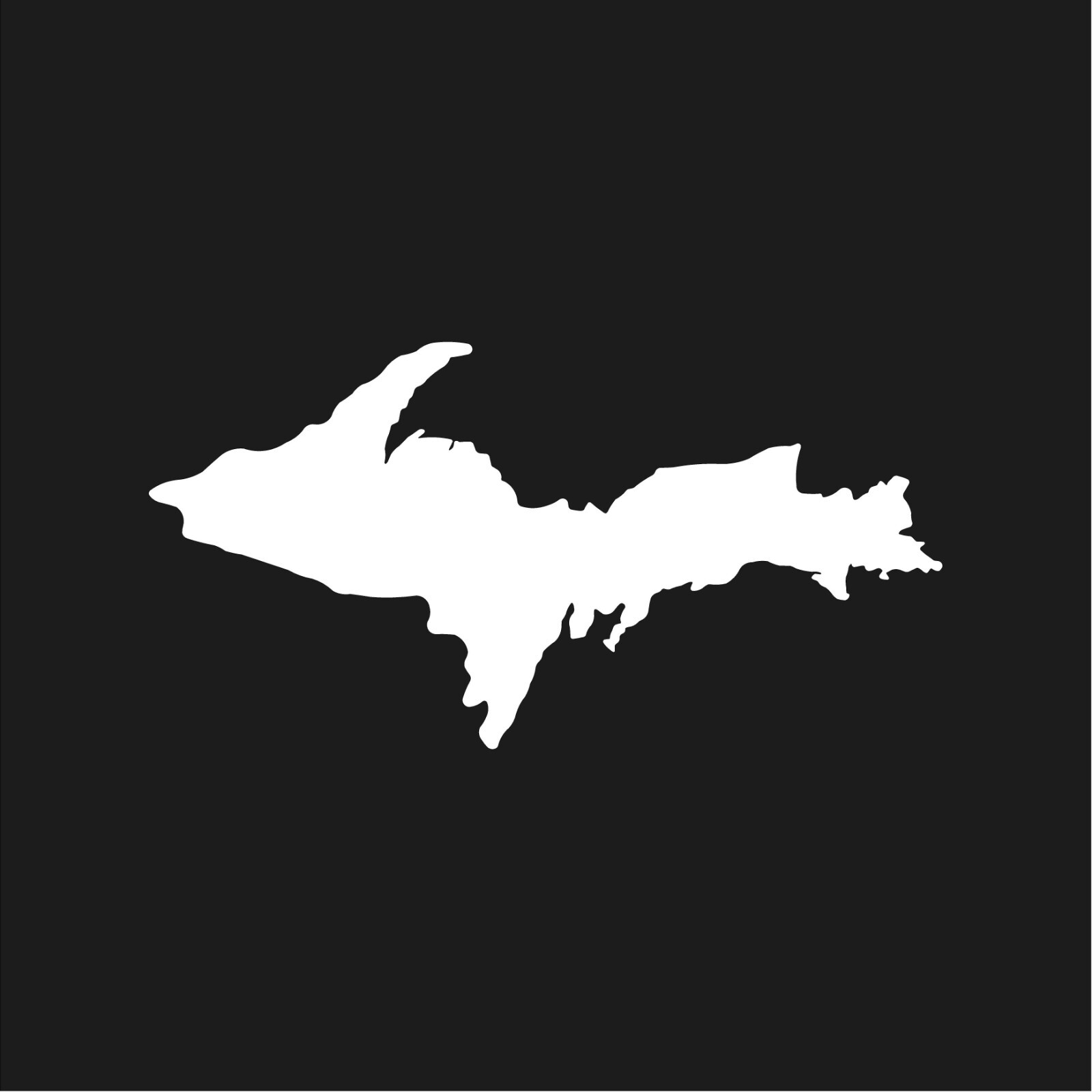 Upper Peninsula Michigan Outline Vinyl Decal Car Window Laptop Sticker