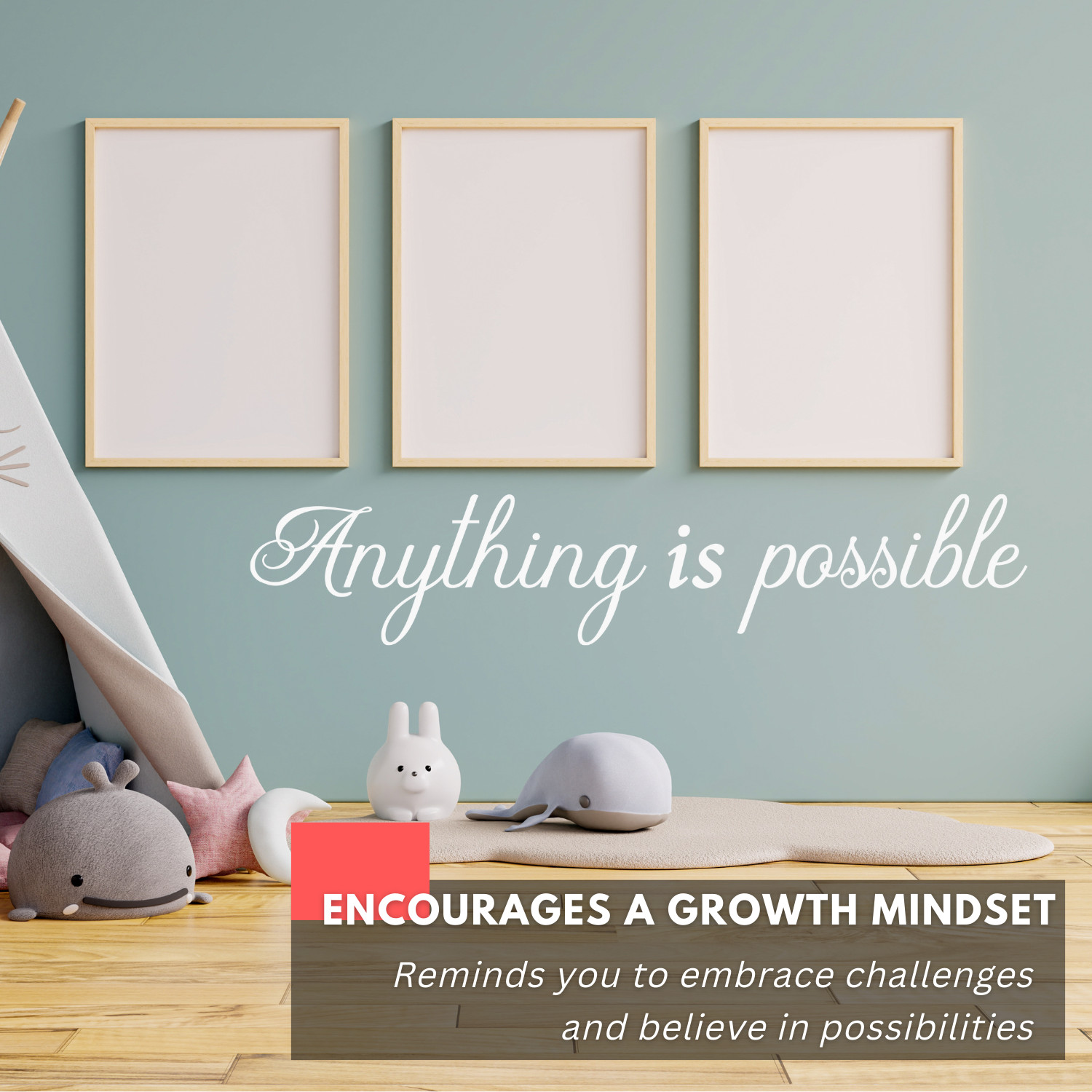 Motivational Wall Decal – Anything Is Possible Inspirational Home & Office Decor