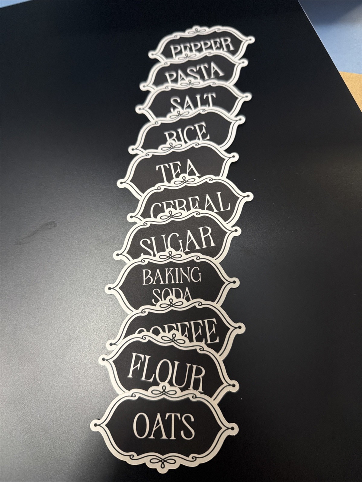 Kitchen Labels 2×1 Inches 11 Count Peel and Stick Name Labels for Food Storage