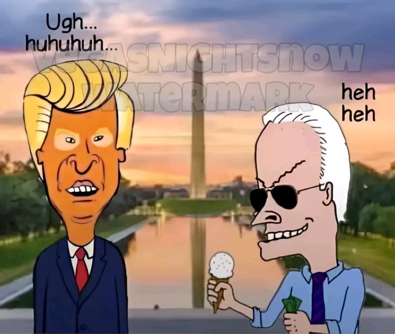Beavis And Butthead Presidential 3.5 Inch Vinyl Sticker Decal Biden Trump