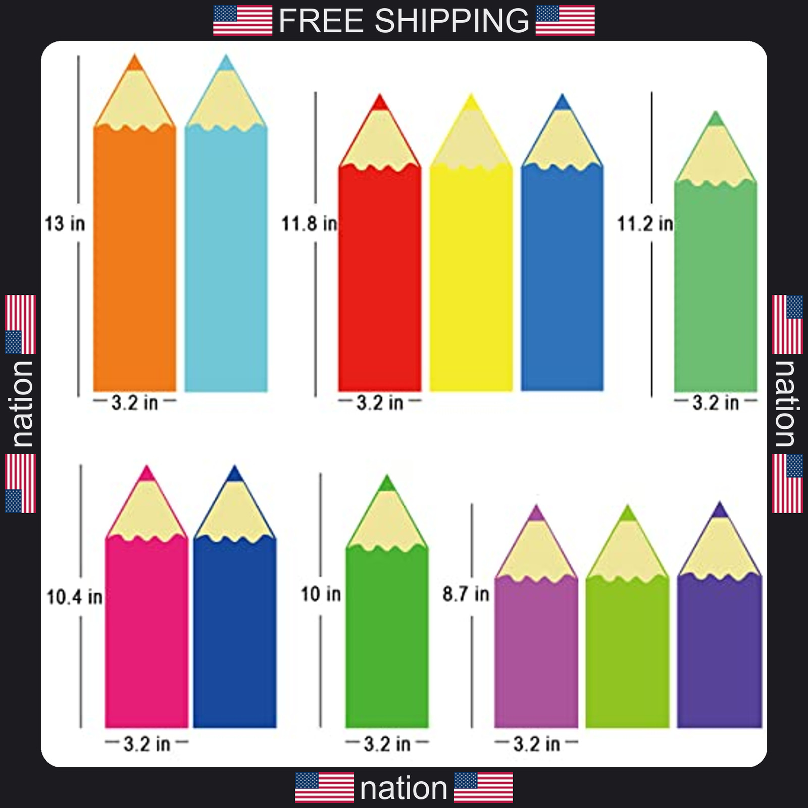LOMILY Color Kids Educational Wall Decals Large, Learning Wall Stickers Peel