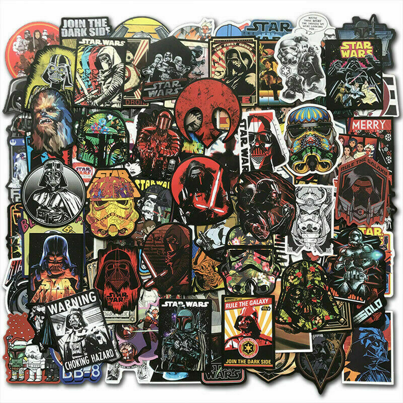 100Pcs Star Wars Vinyl Stickers Pack Bomb Car Laptop Skateboard Luggage Decals