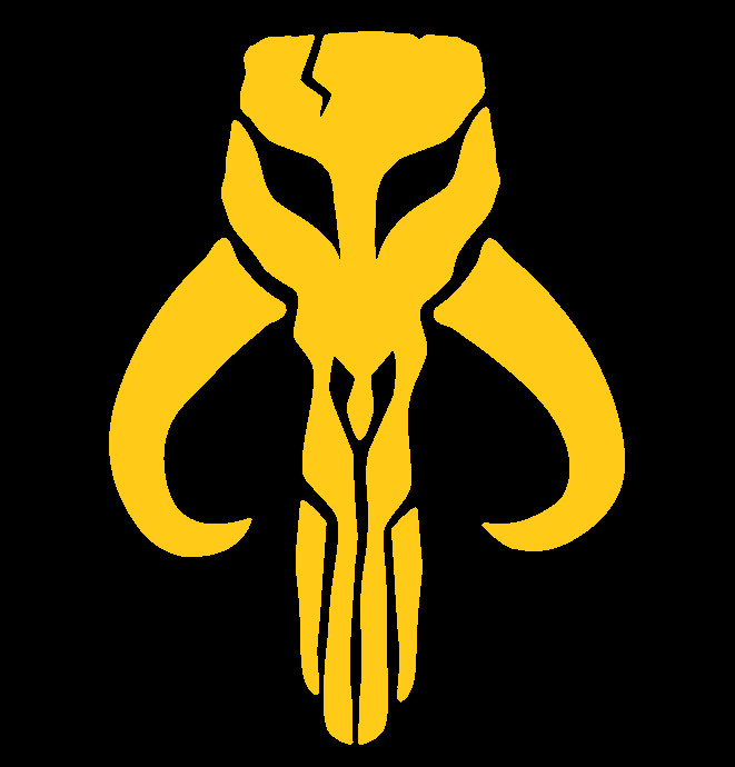 MANDALORIAN MYTHOSAUR SKULL, STAR WARS Decal Stickers for Cars, Windows, Laptops