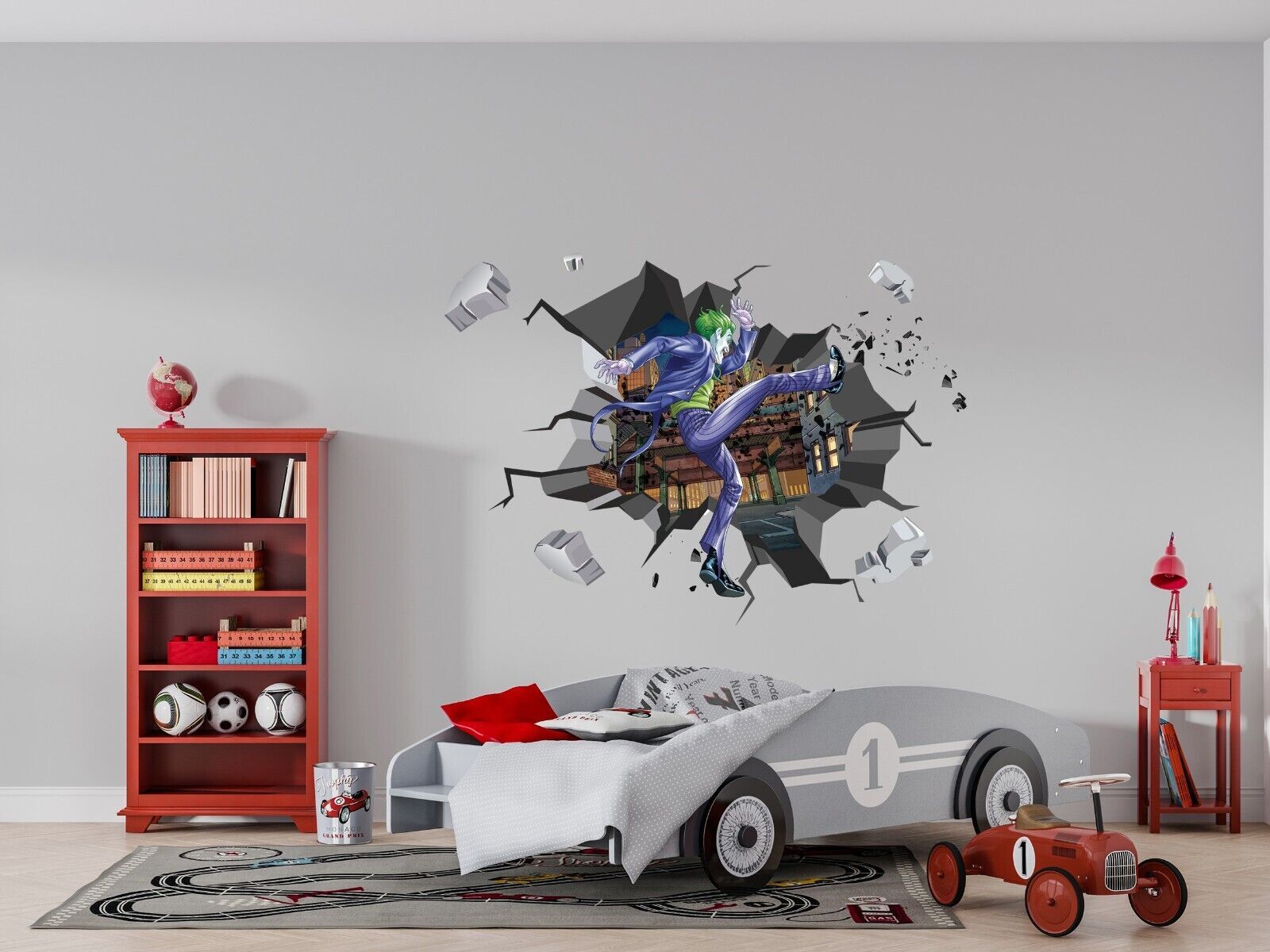 The Joker Batman Superheroe WALL EXPLOSION Decal Wall Sticker Home Decor Art 17
