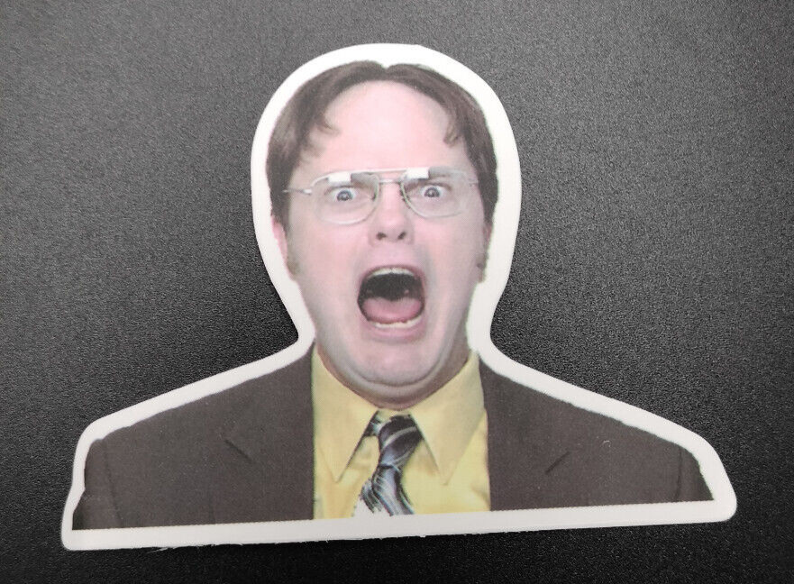 Screaming Dwight Schrute The Office Vinyl Decal Sticker for Tumblers Laptops