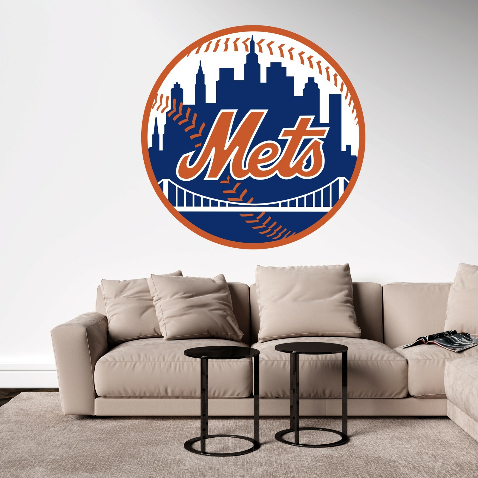 Mets Logo – Baseball Team Removable Wall Decal