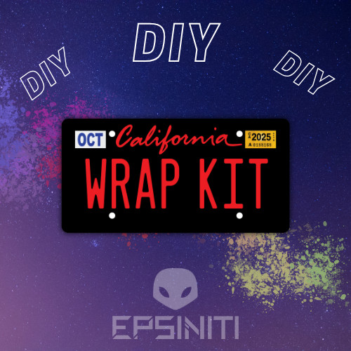 Cherry Red Gloss California Plate Wrap DIY Kit