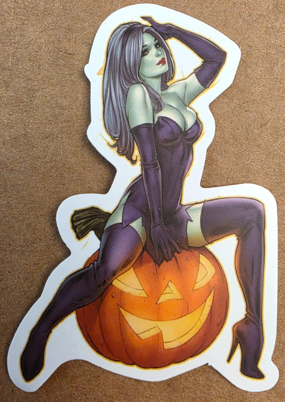 Halloween Sticker Girl Witch Vampire Ghost Pumpkins Gothic Art Comic Anime Manga