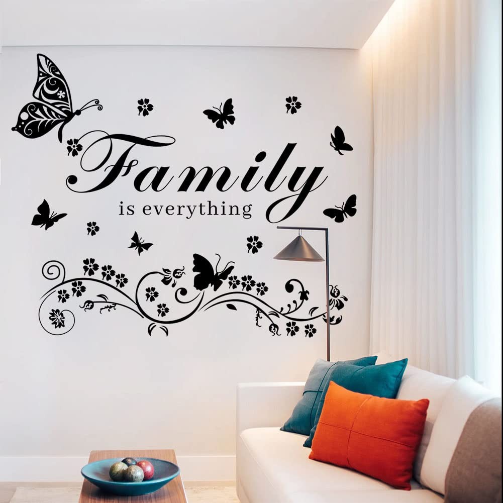 Family Wall Art Decal – Removable Wall Stickers Quotes ‘Family is Everything’…