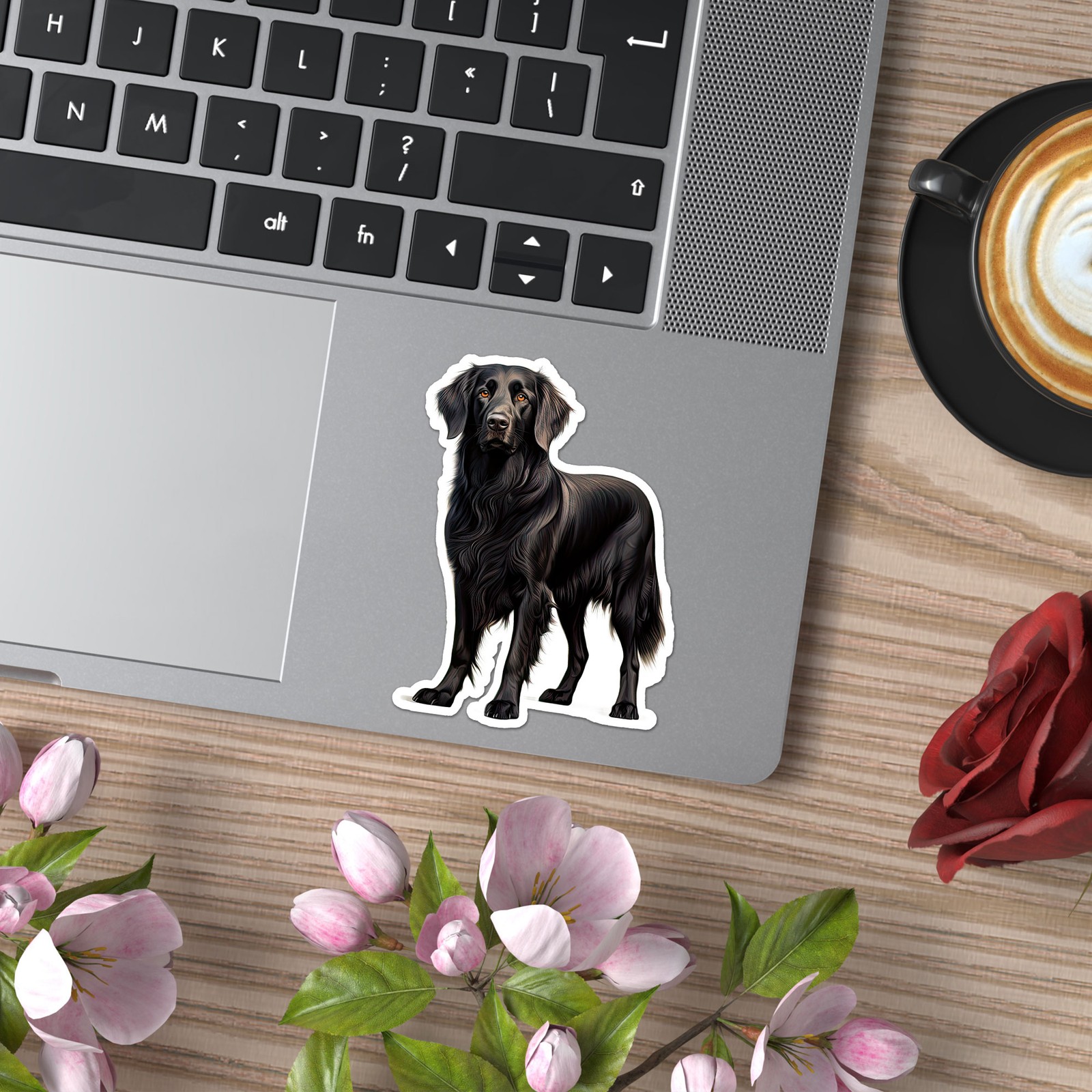 Flat Coated Retriever – Vinyl Decal Sticker – Car Window Laptop – ebn12187