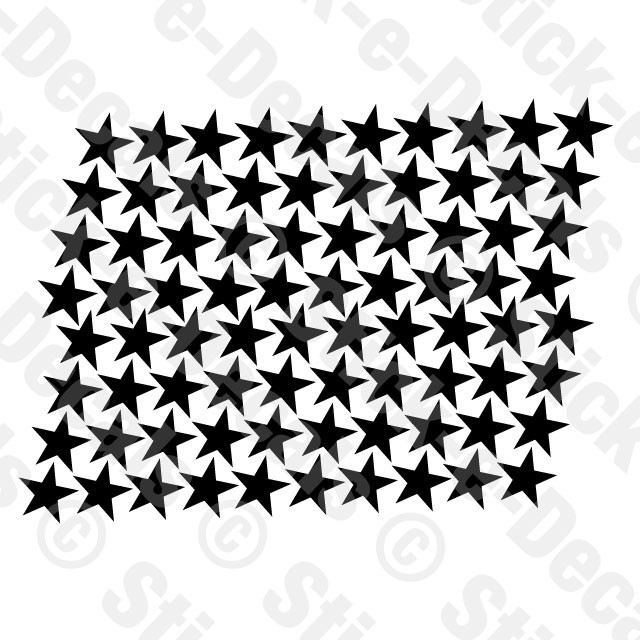 STAR STICKERS Pick Color & Size Permanent Outdoor Glossy Vinyl Decals FREE SHIP