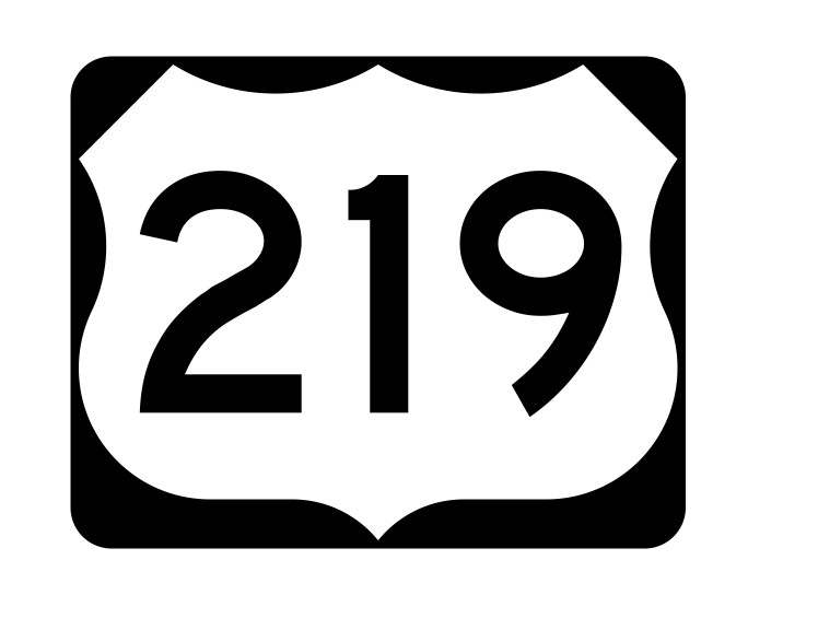 US Route 219 Sticker R2149 Highway Sign Road Sign