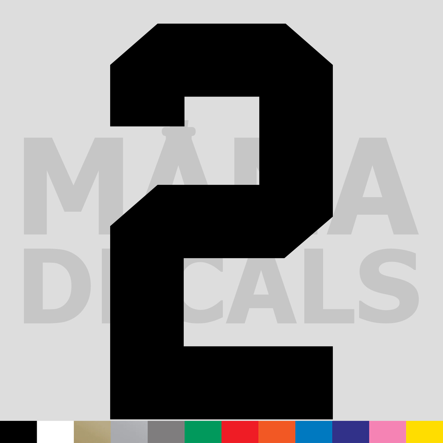 Number Two 2 Vinyl Die Cut Decal Sticker – Jersey Sport Athlete
