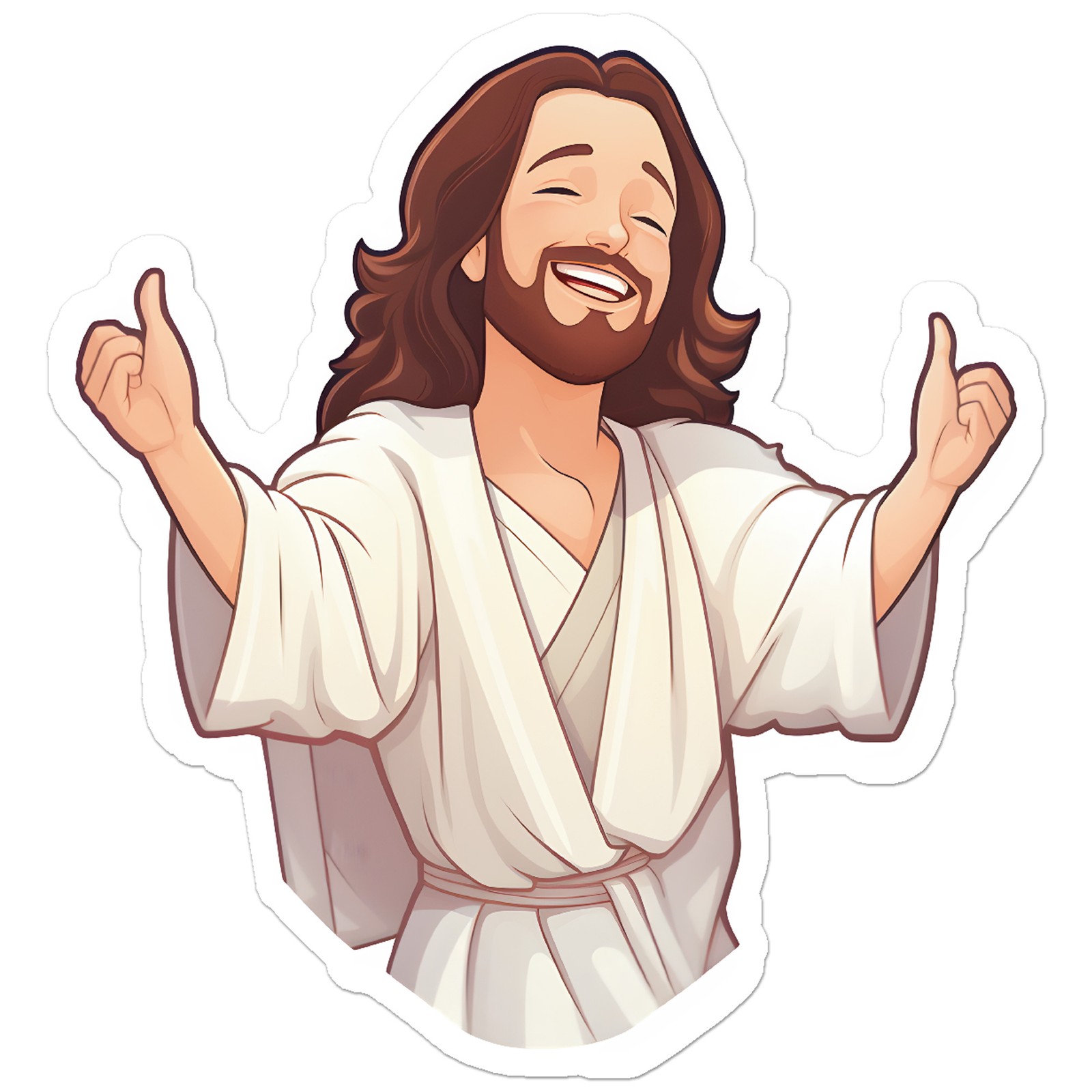 Thumbs Up Jesus – Vinyl Decal Sticker – Car Window Laptop – ebn9879