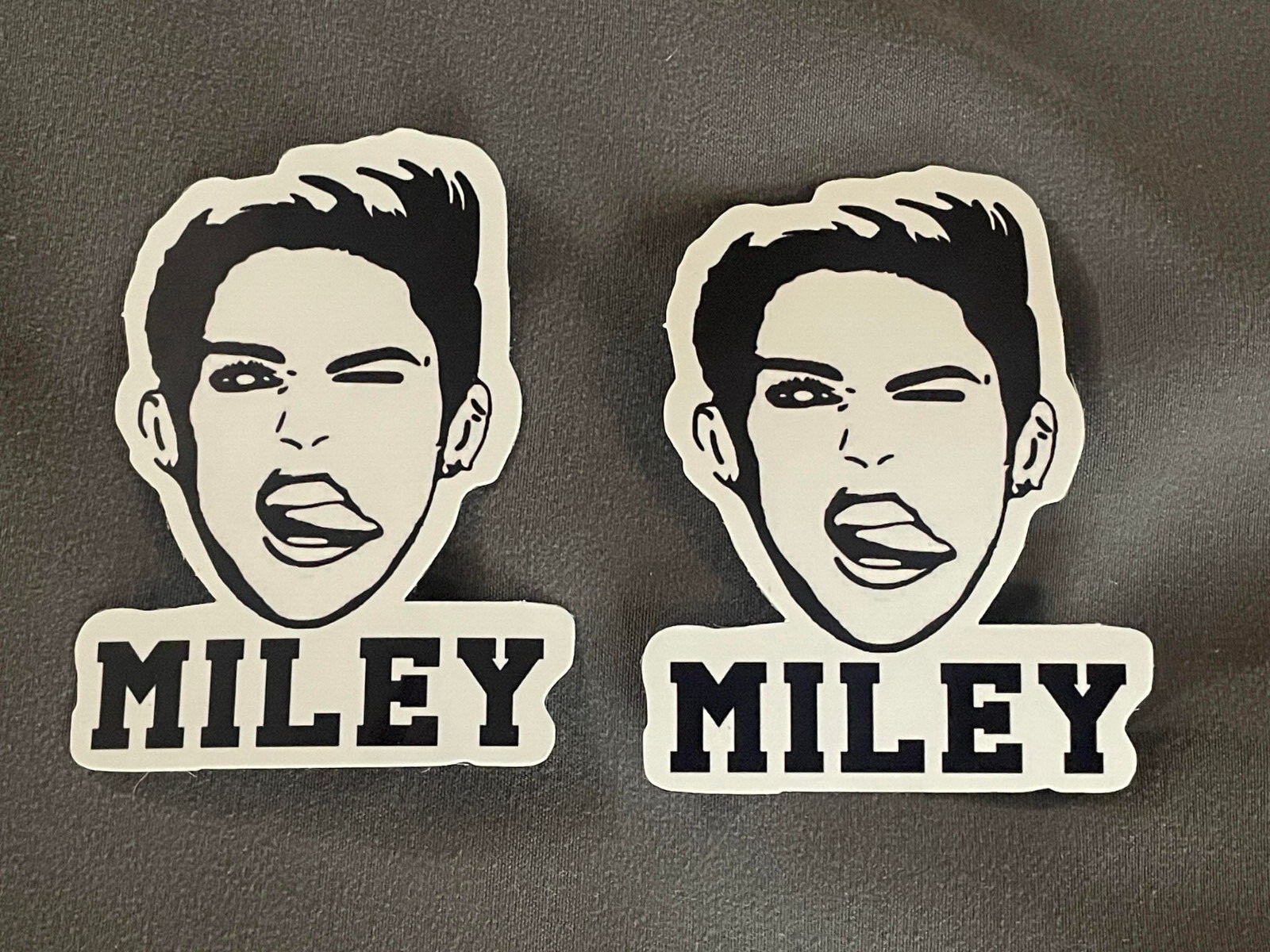 Lot (2) MILEY CYRUS 2″ x 2 3/4″ Band Logo STICKERS Photo FAST! FREE SHIP!