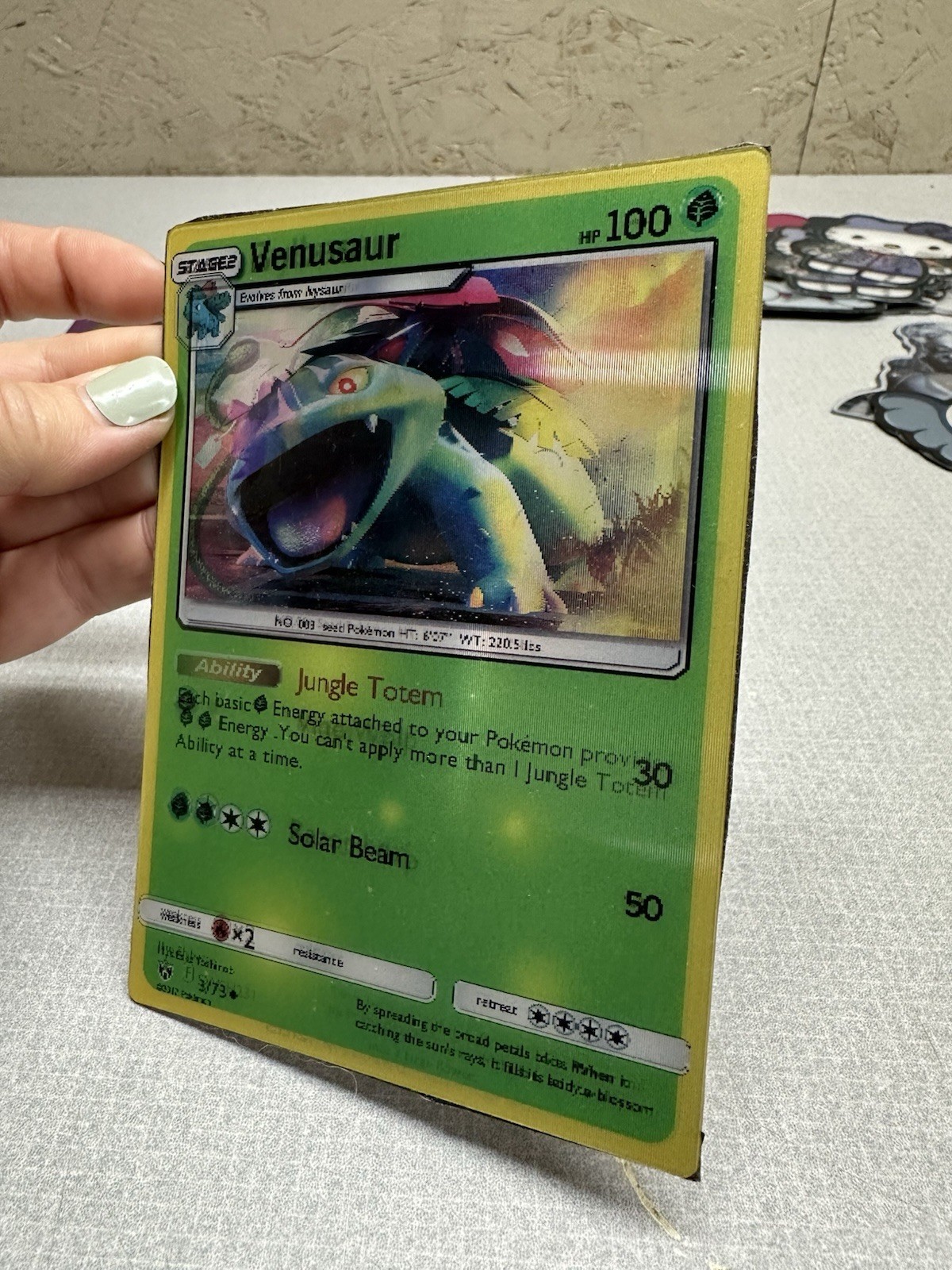 Pokemon 3D Lenticular Motion Magnet Bulbasaur Ivysaur Venusaur