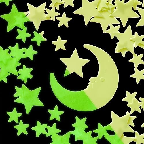 Green Sky Deluxe Glow Stars; in The Dark Stars for Room Decor, White