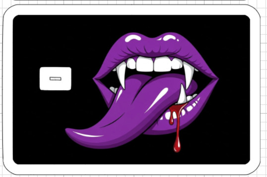 Vampire Lips Credit Debit Card Skin ATM Sticker Kiss Horror Rolling Stones USA
