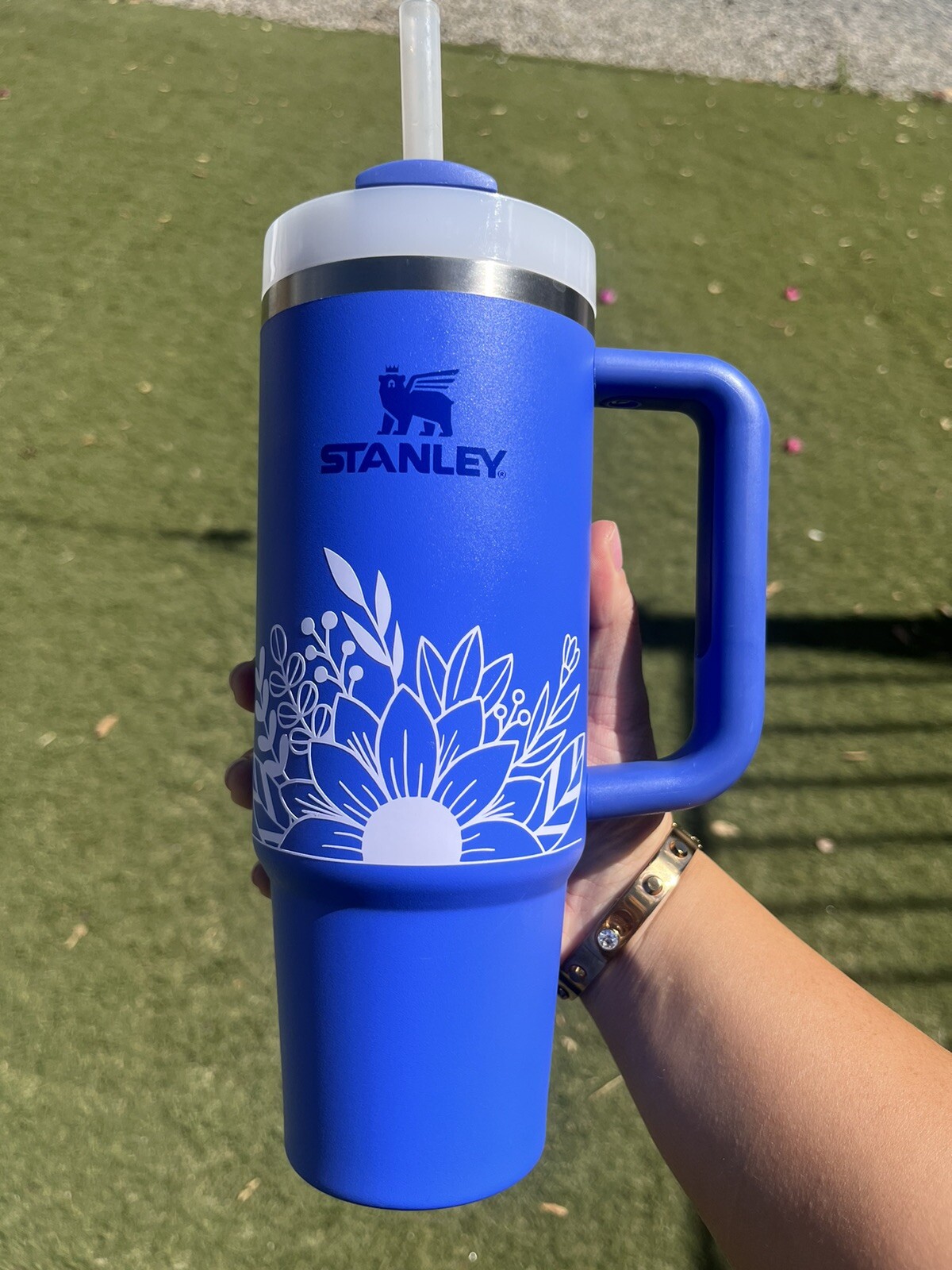 1x Piece Stanley Tumbler Flower Accessories 40oz 30oz Vinyl Sticker Decal
