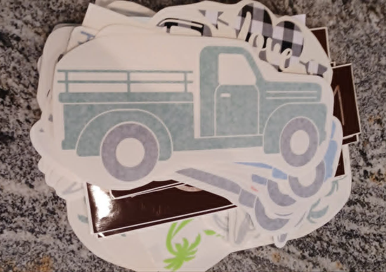 Vinyl Decals Assorted Mixed Lot Various Sizes and Themes 341 pieces