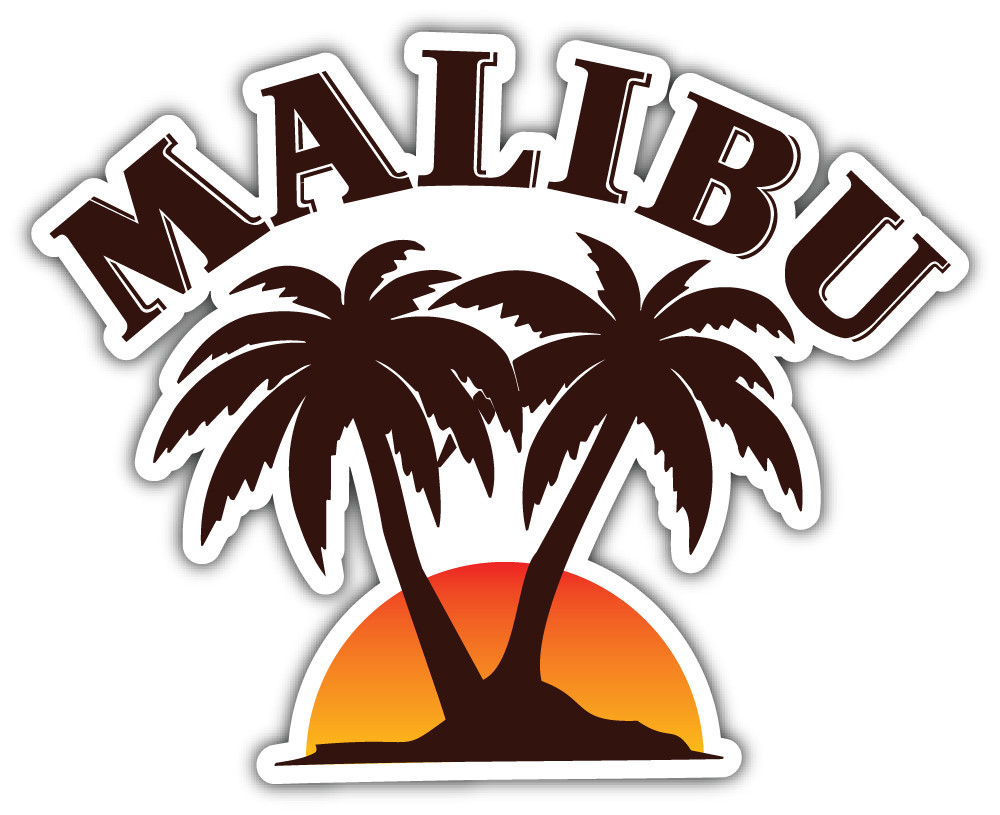 Malibu Logo Sticker Car Bumper Decal – 3”, 5” or 6”