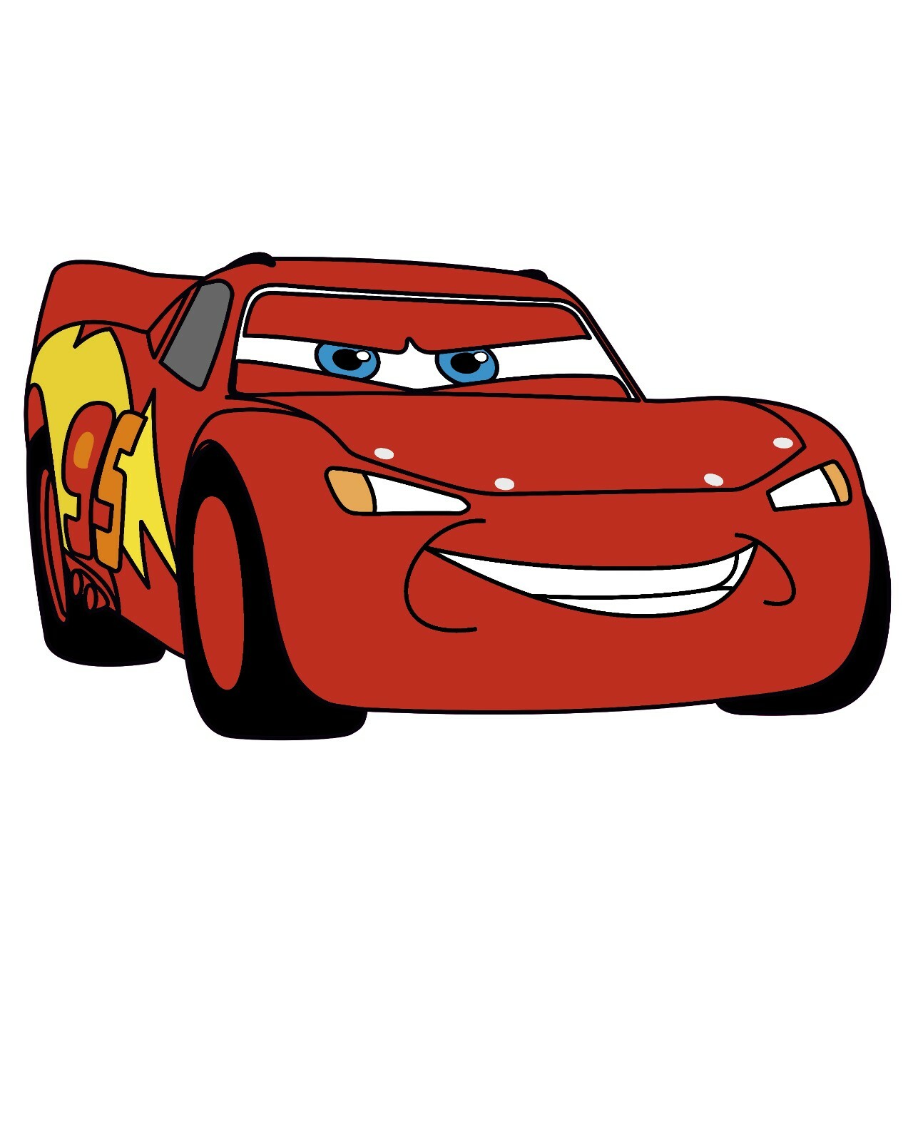 Lightning McQueen Animated Comedy Movie Character Design Vinyl Home Wall Decal
