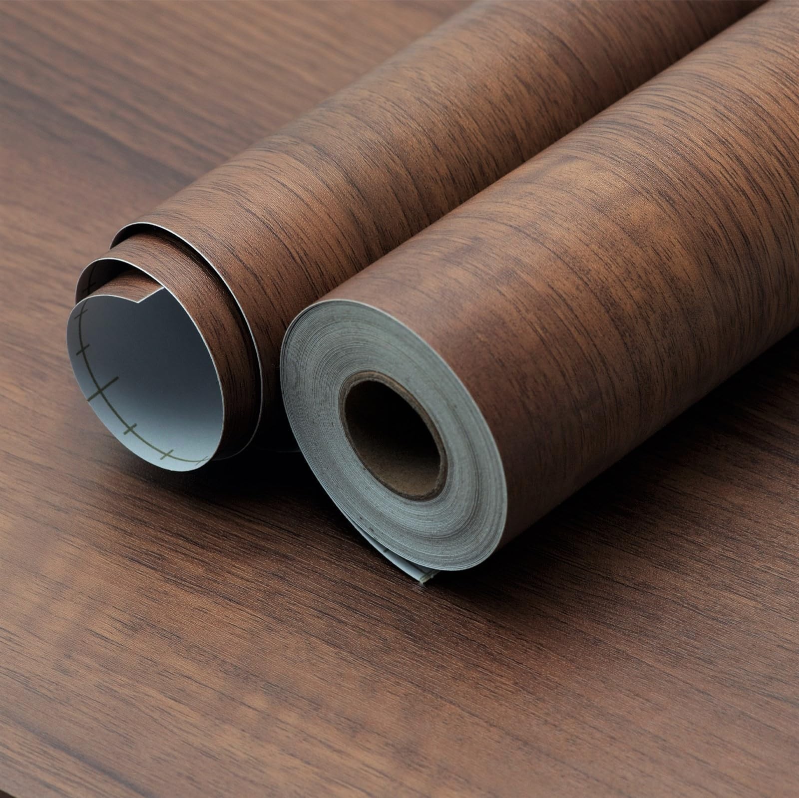 Large Walnut Wood Contact Paper 48×118 inch Peel and Stick Wood Grain Wallpap…