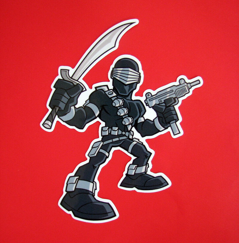 Cobra Commander & Snake Eyes Vinyl Sticker G.I. Joe Skateboard Laptop Decals
