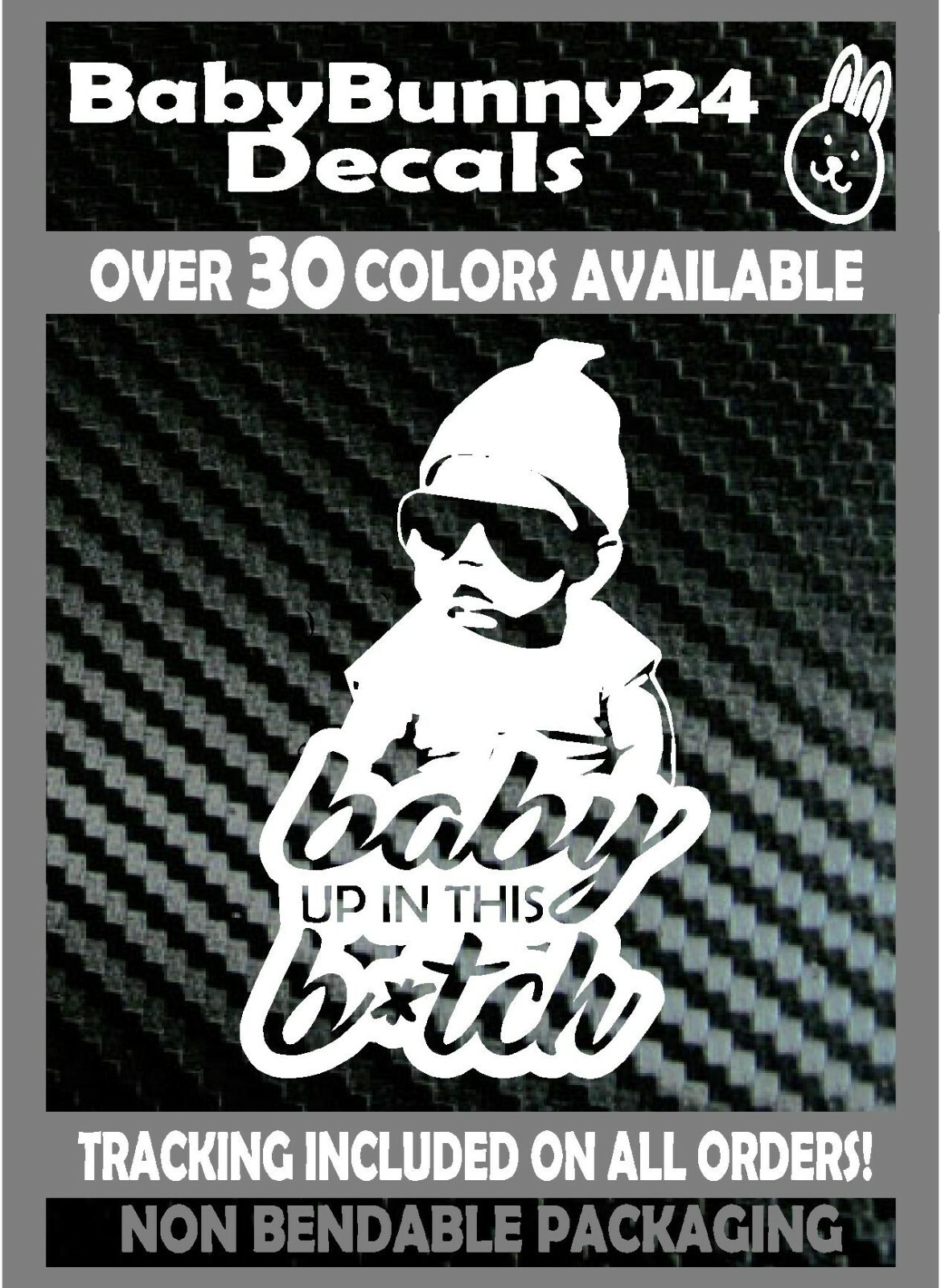 Baby Carlos Baby up in this Bitch Hangover on board Van Car Vinyl Decal Sticker