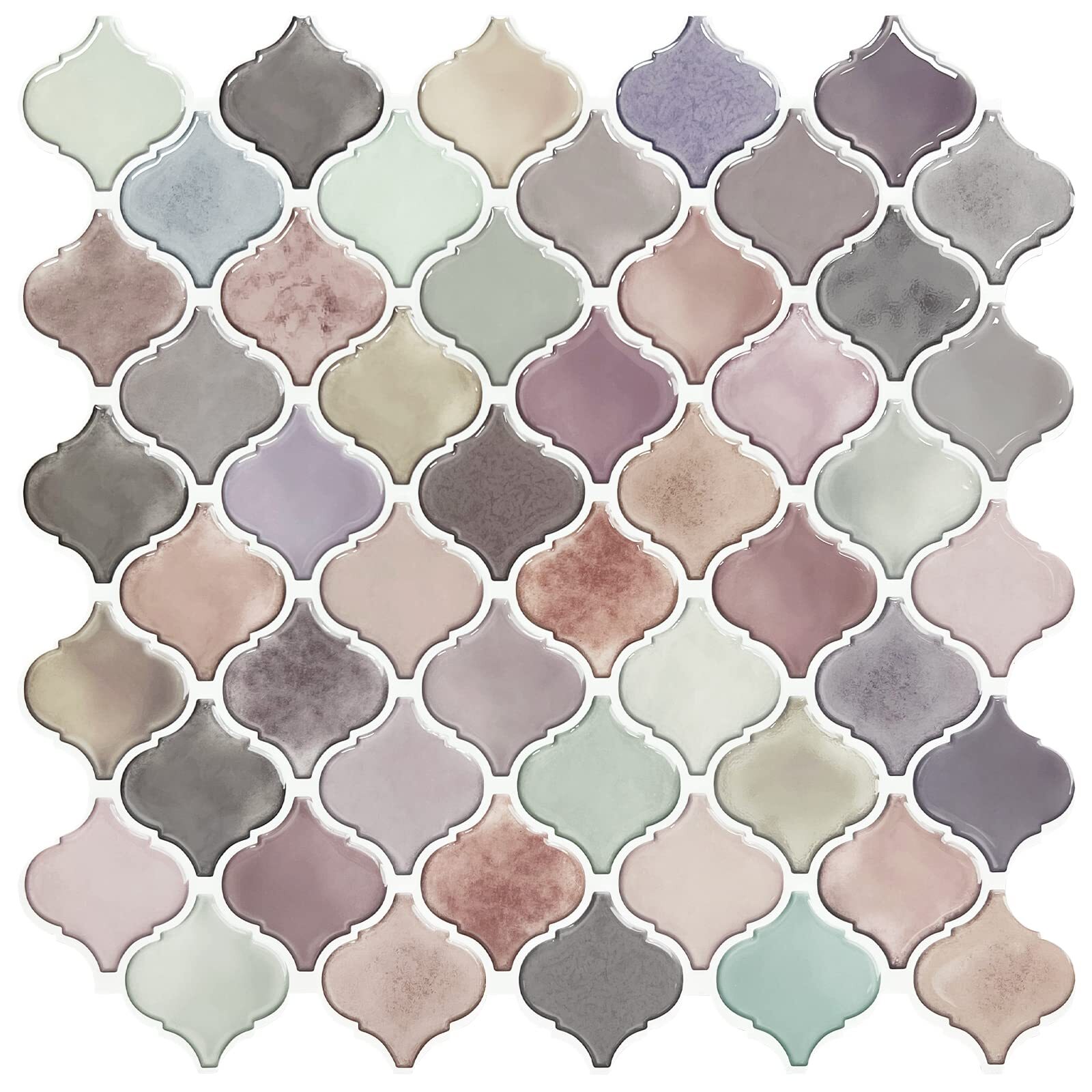 Pink Arabesque Peel And Stick Tile 12x12 Selfadhesive Kitchen Backsplash Stick