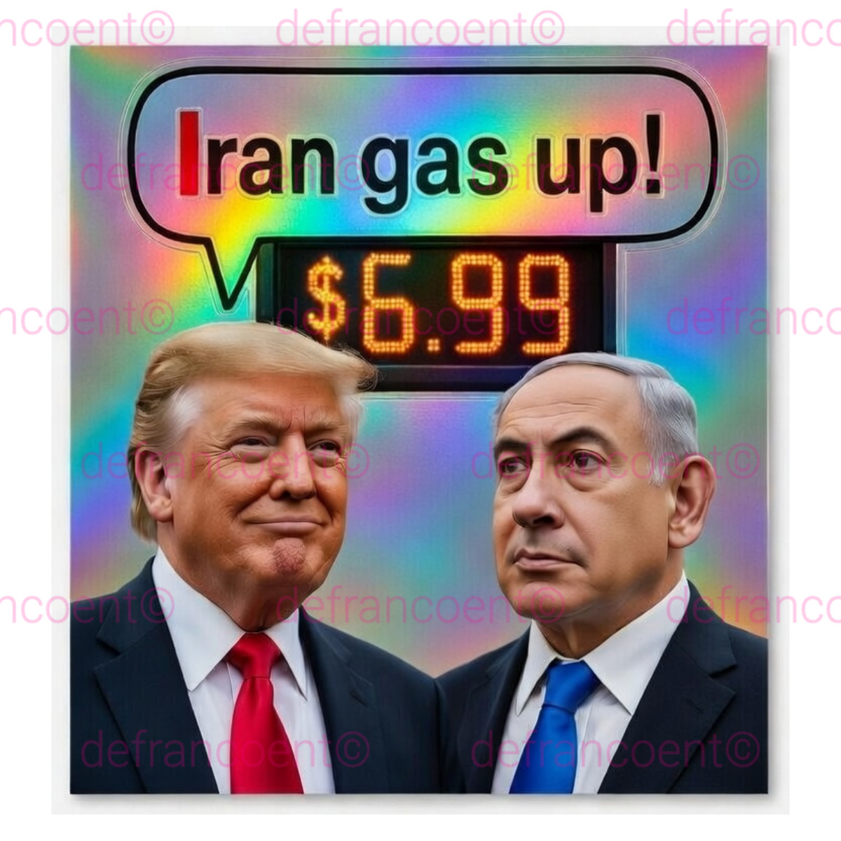 Gas Stickers Trump I Did That Gas Pump Iran Gas Prices Up! 50 pk Bibi Holo
