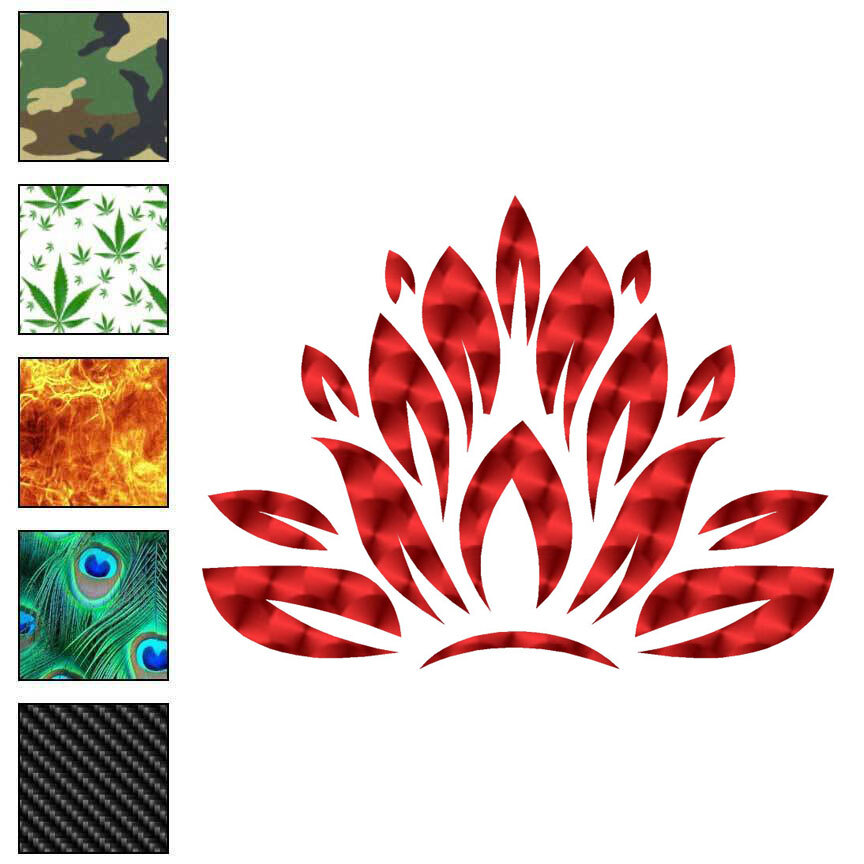 Lotus Blossom Flower, Vinyl Decal Sticker, 40 Patterns & 3 Sizes, #6642