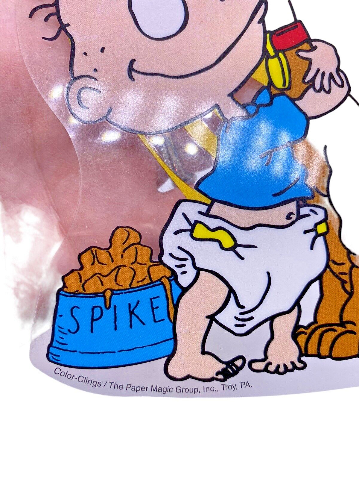 Rugrats Tommy & Spike the Dog Window Cling 90s 1997 Collectible Vintage