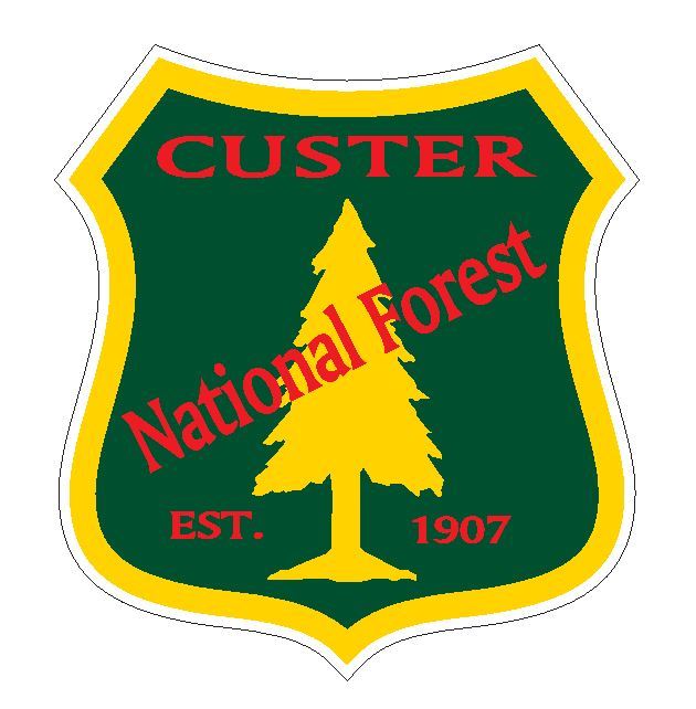 Custer National Forest Sticker R3223 YOU CHOOSE SIZE