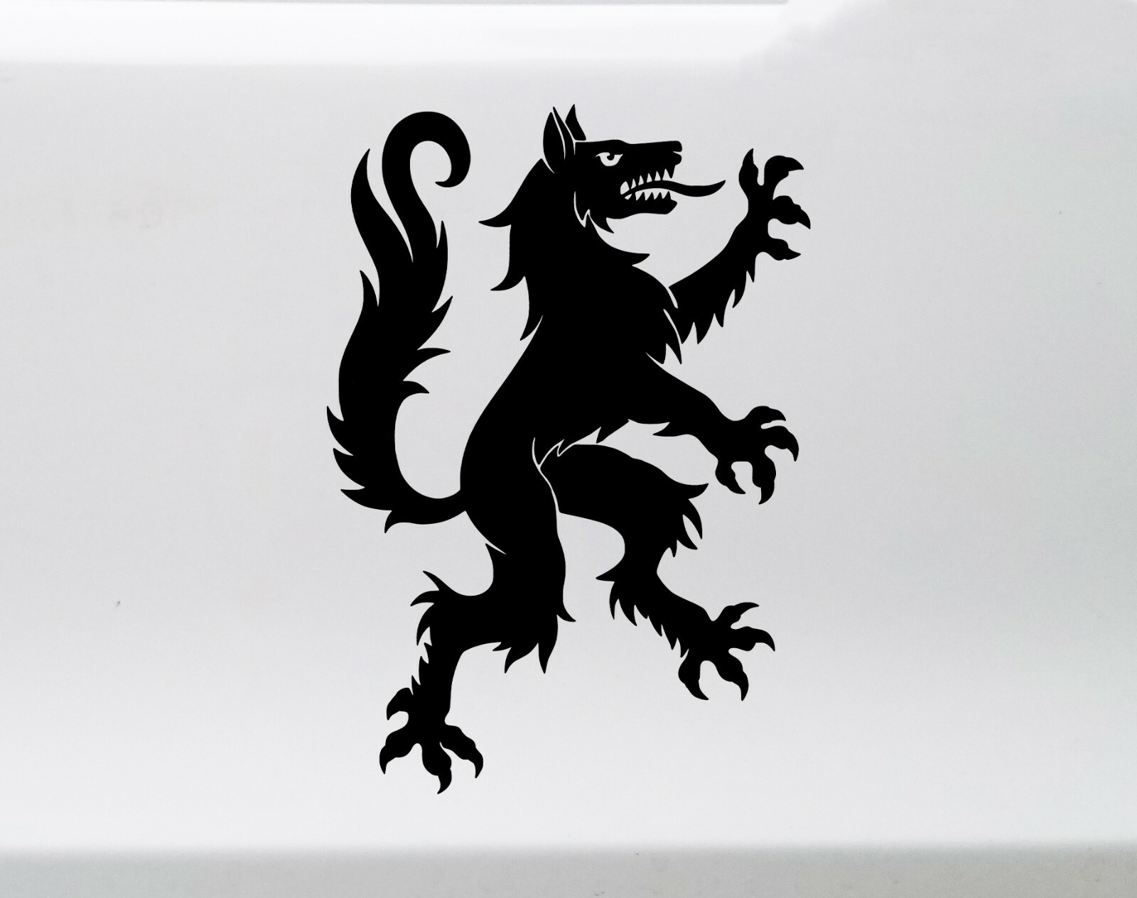 Heraldic Wolf Vinyl Decal V2 – Coat of Arms Heraldry Charge – Die Cut Sticker