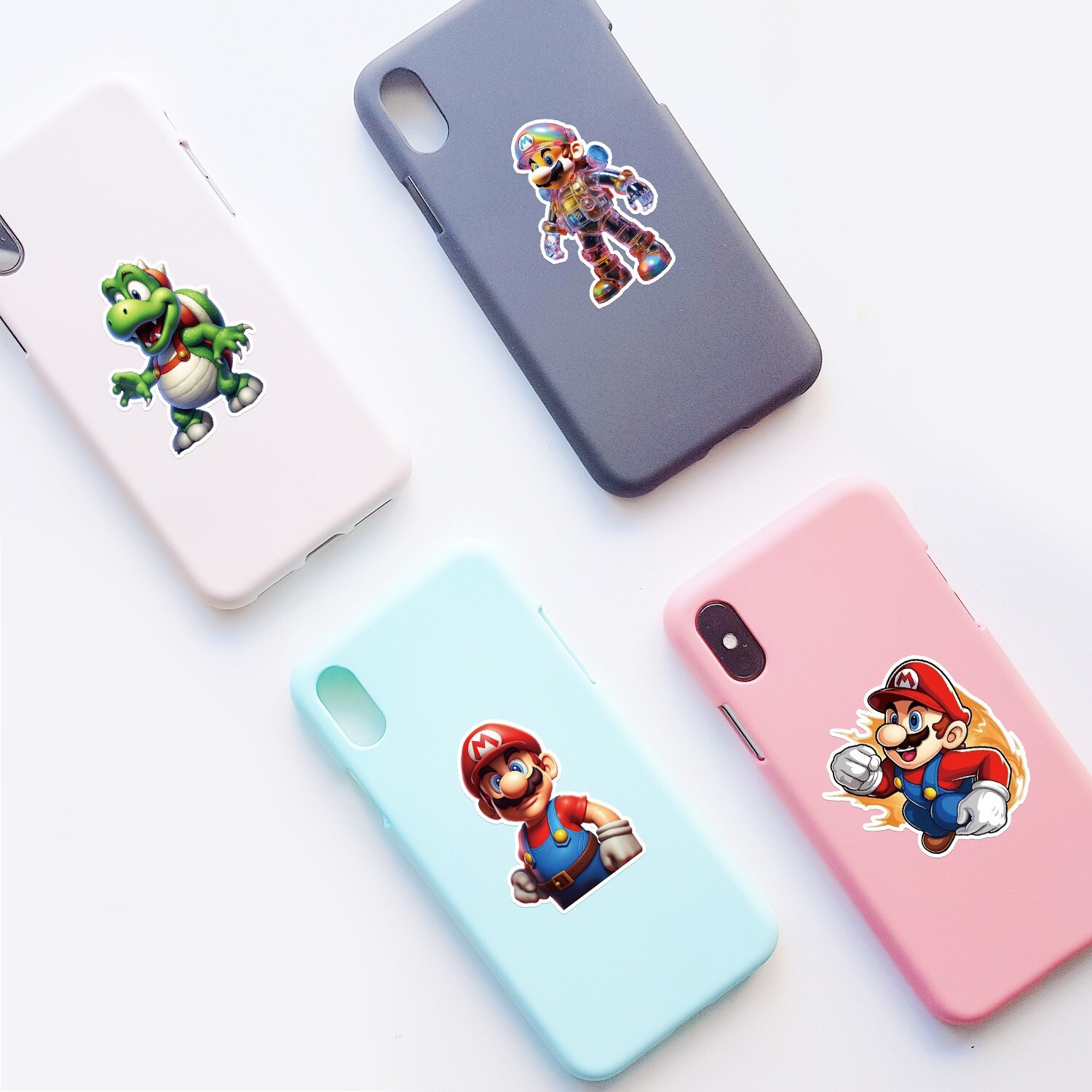 50 Pcs Stickers Nintendo Super Mario Skateboard Luggage Phone Laptop Car Vinyl