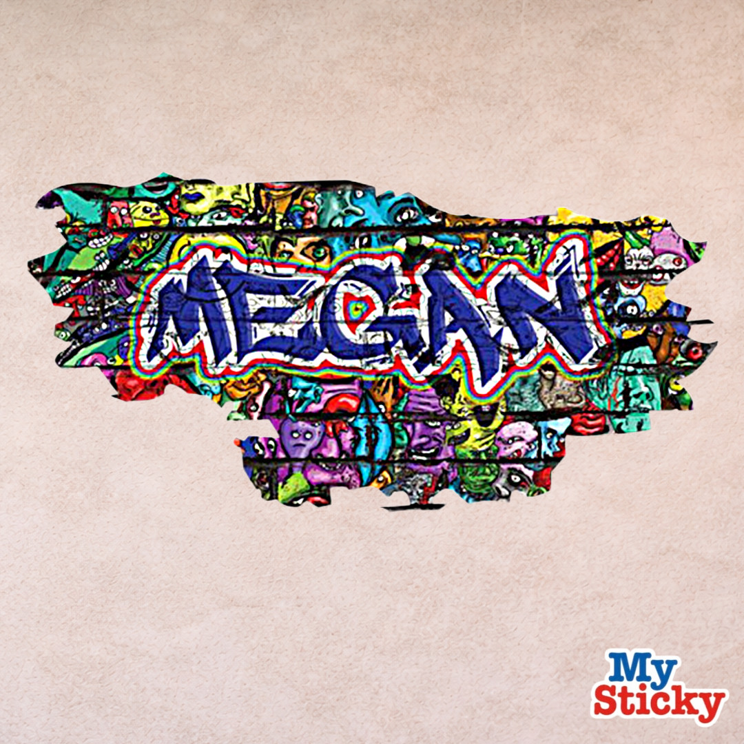 Personalized Graffiti Name Wall Decal Custom Bedroom Wall Sticker Mural Decor