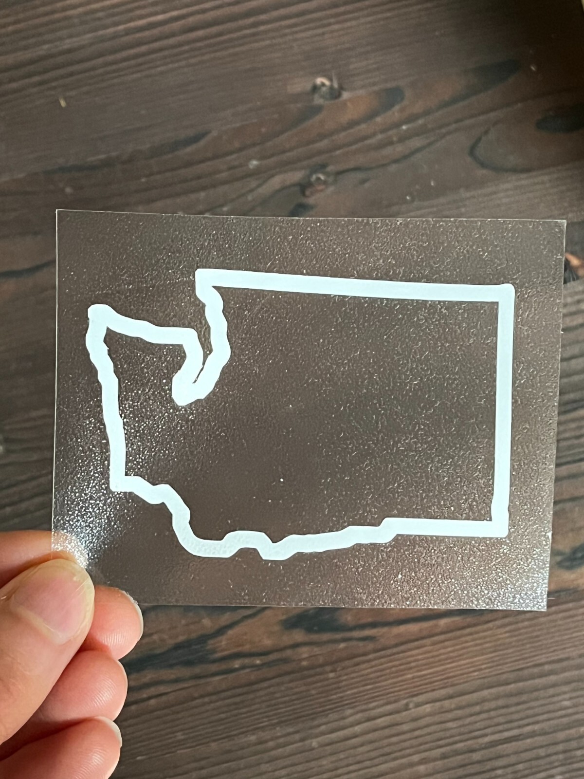 20 Washington State Outline Decals On White Premium Waterproof Vinyl for Indoor