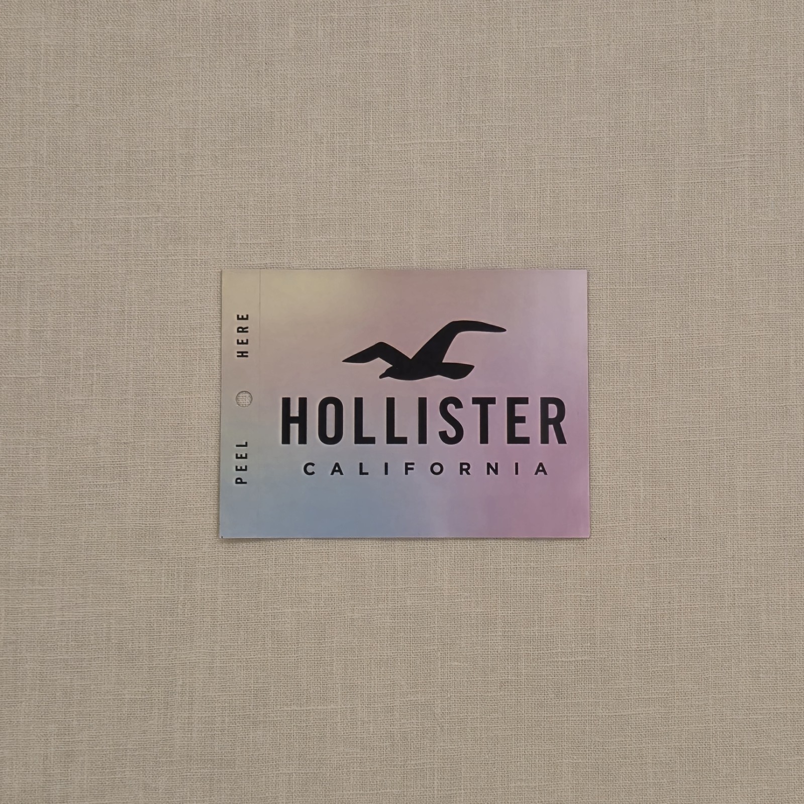 Hollister Co. by Abercrombie – Black & Multicolor Logo Rectangle Sticker