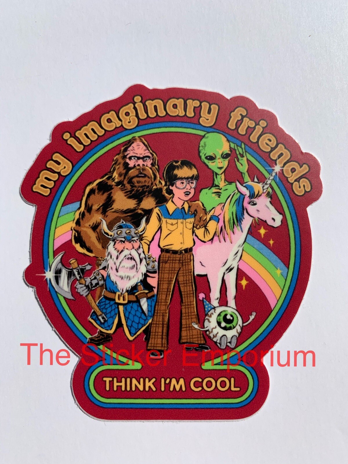 Funny Aesthetic Sticker Unicorn Alien Bigfoot Sasquatch Occult Book Decal