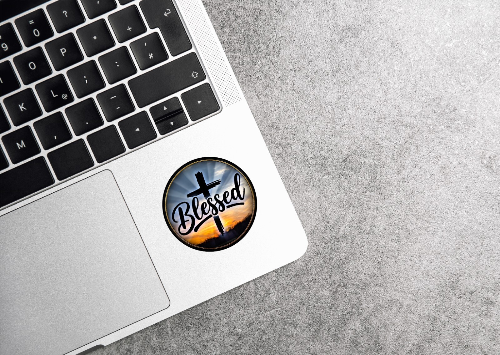 Blessed Cross Decal Sticker Jesus God Religious Gift Christian Pride Love Church