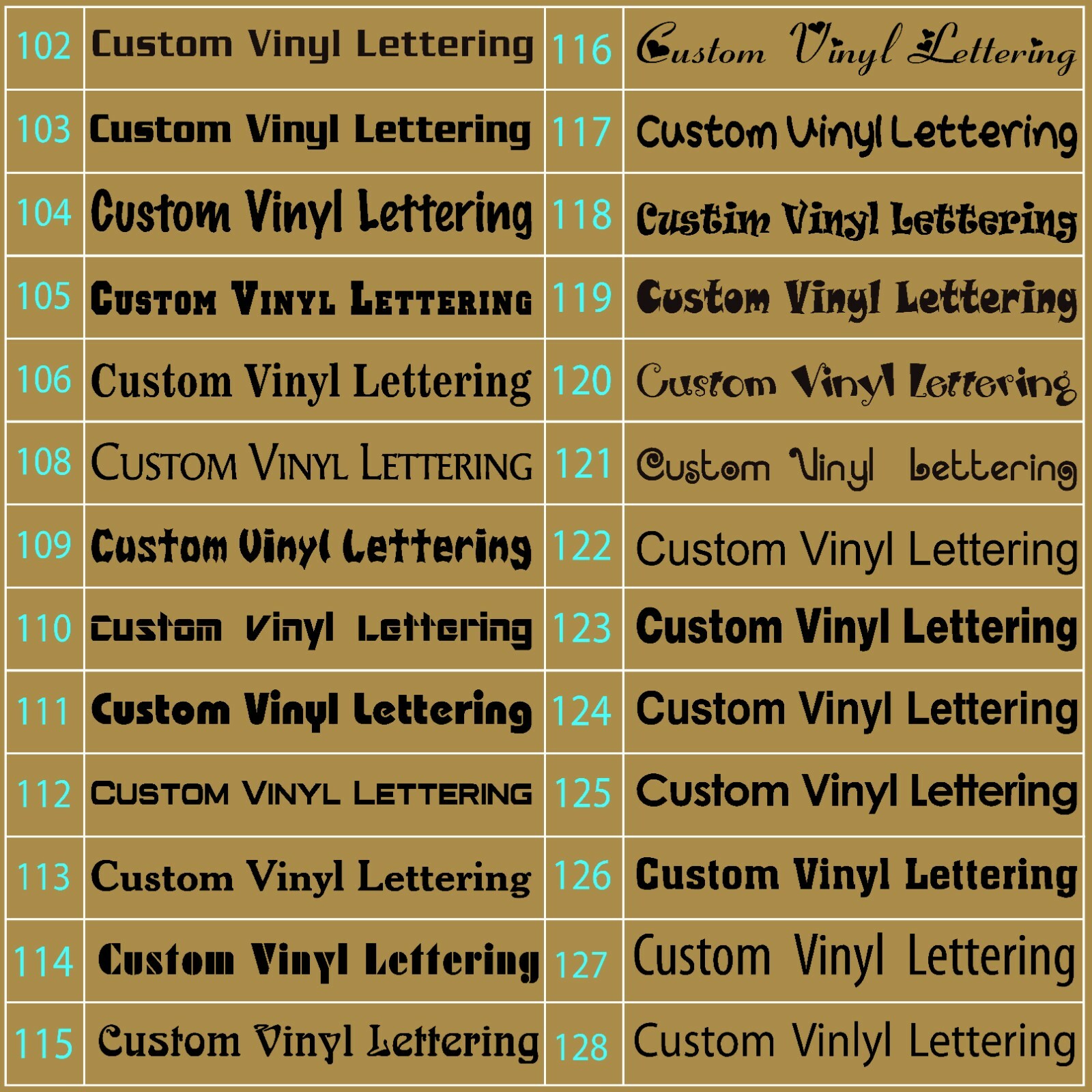 CUSTOM Lettering Decal With Background, Outline, or Contour Two Colored Sticker