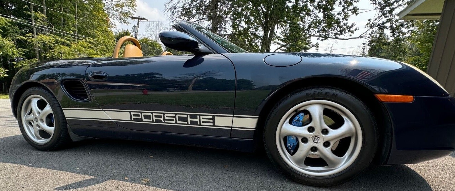 Hood Rear and Rocker Stripe Stripes Graphics kit Compatible with Porsche Boxster